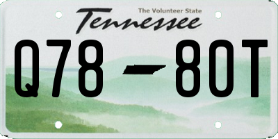 TN license plate Q7880T