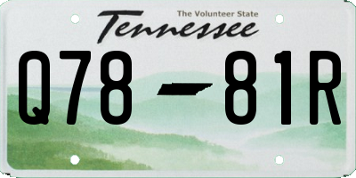TN license plate Q7881R