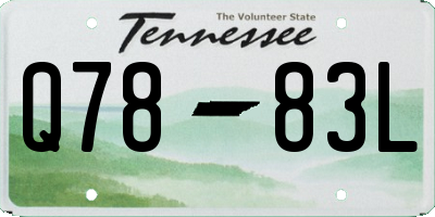 TN license plate Q7883L