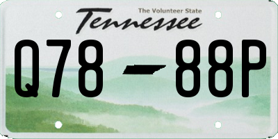 TN license plate Q7888P