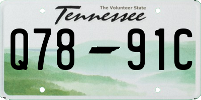 TN license plate Q7891C