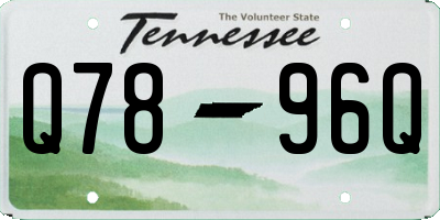 TN license plate Q7896Q