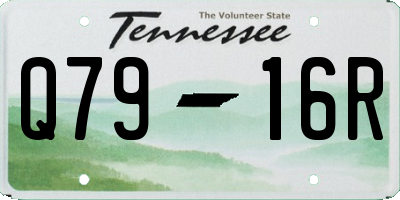 TN license plate Q7916R