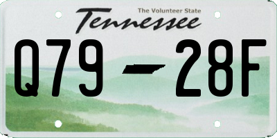 TN license plate Q7928F