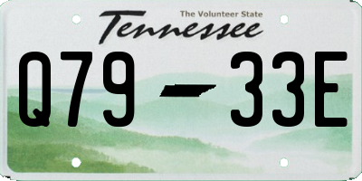 TN license plate Q7933E