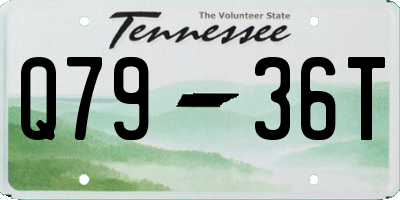 TN license plate Q7936T