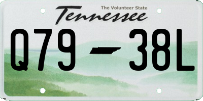 TN license plate Q7938L