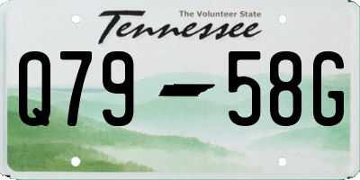 TN license plate Q7958G
