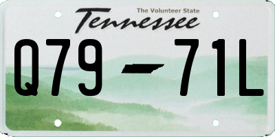 TN license plate Q7971L