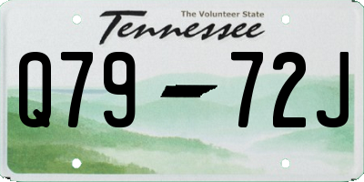 TN license plate Q7972J