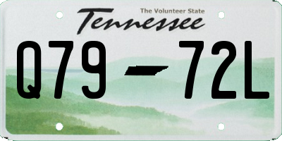 TN license plate Q7972L