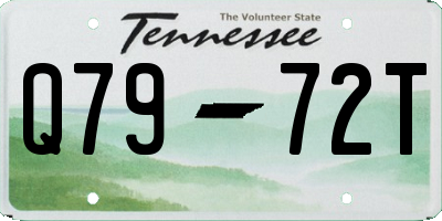 TN license plate Q7972T
