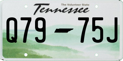 TN license plate Q7975J