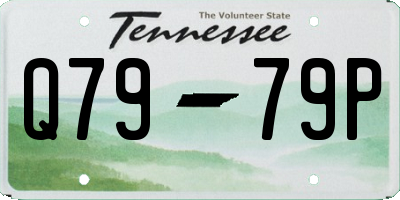 TN license plate Q7979P