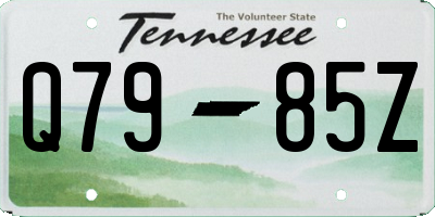 TN license plate Q7985Z