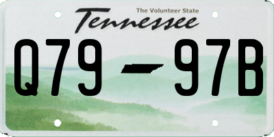 TN license plate Q7997B