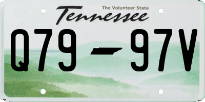 TN license plate Q7997V