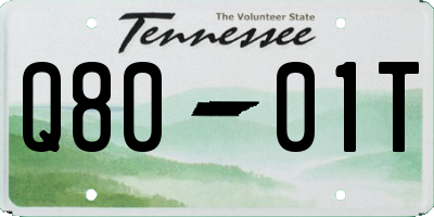 TN license plate Q8001T