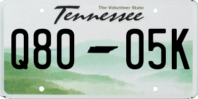 TN license plate Q8005K