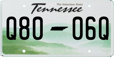 TN license plate Q8006Q