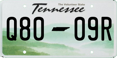 TN license plate Q8009R