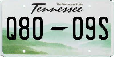 TN license plate Q8009S