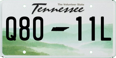 TN license plate Q8011L