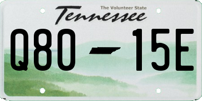 TN license plate Q8015E