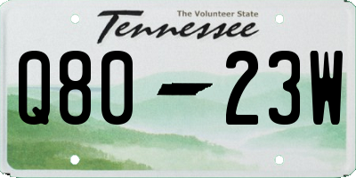 TN license plate Q8023W