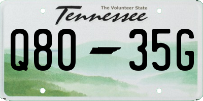 TN license plate Q8035G