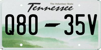 TN license plate Q8035V