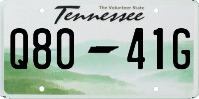 TN license plate Q8041G