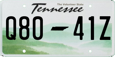 TN license plate Q8041Z