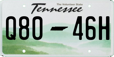 TN license plate Q8046H