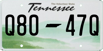 TN license plate Q8047Q