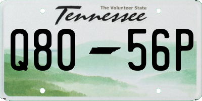 TN license plate Q8056P