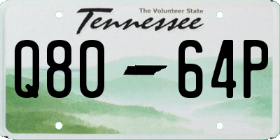 TN license plate Q8064P