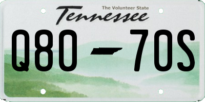 TN license plate Q8070S