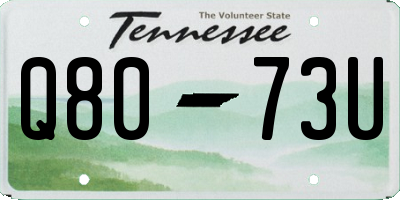 TN license plate Q8073U