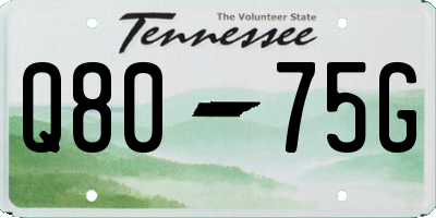 TN license plate Q8075G