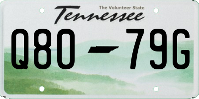 TN license plate Q8079G