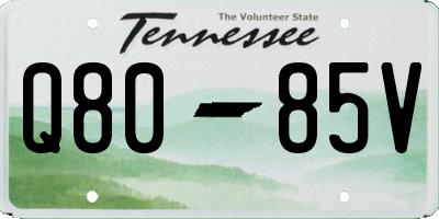 TN license plate Q8085V
