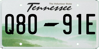 TN license plate Q8091E