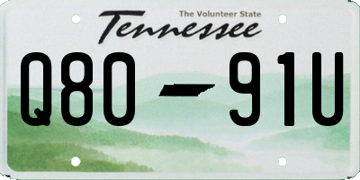 TN license plate Q8091U