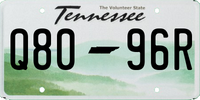 TN license plate Q8096R