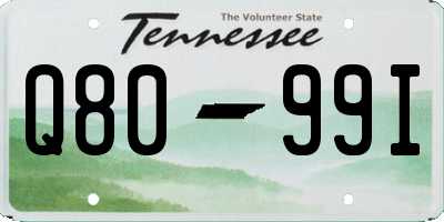 TN license plate Q8099I