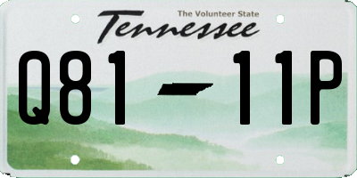 TN license plate Q8111P