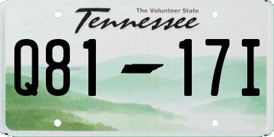 TN license plate Q8117I