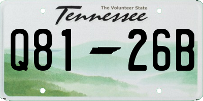 TN license plate Q8126B