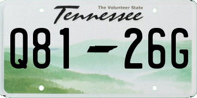TN license plate Q8126G